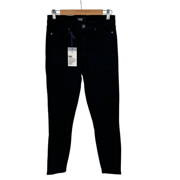 PAIGE Hoxton Crop Jeans in black Size 28 - Picture 1 of 7